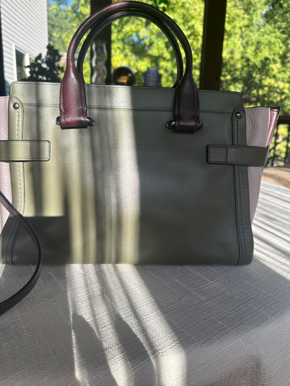 Coach Swagger 27 Colorblock Leather Satchel - Picture 7 of 16